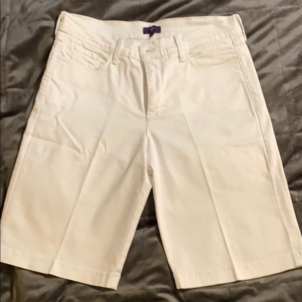 EUC NYD WHITE DENIM BERMUDAS